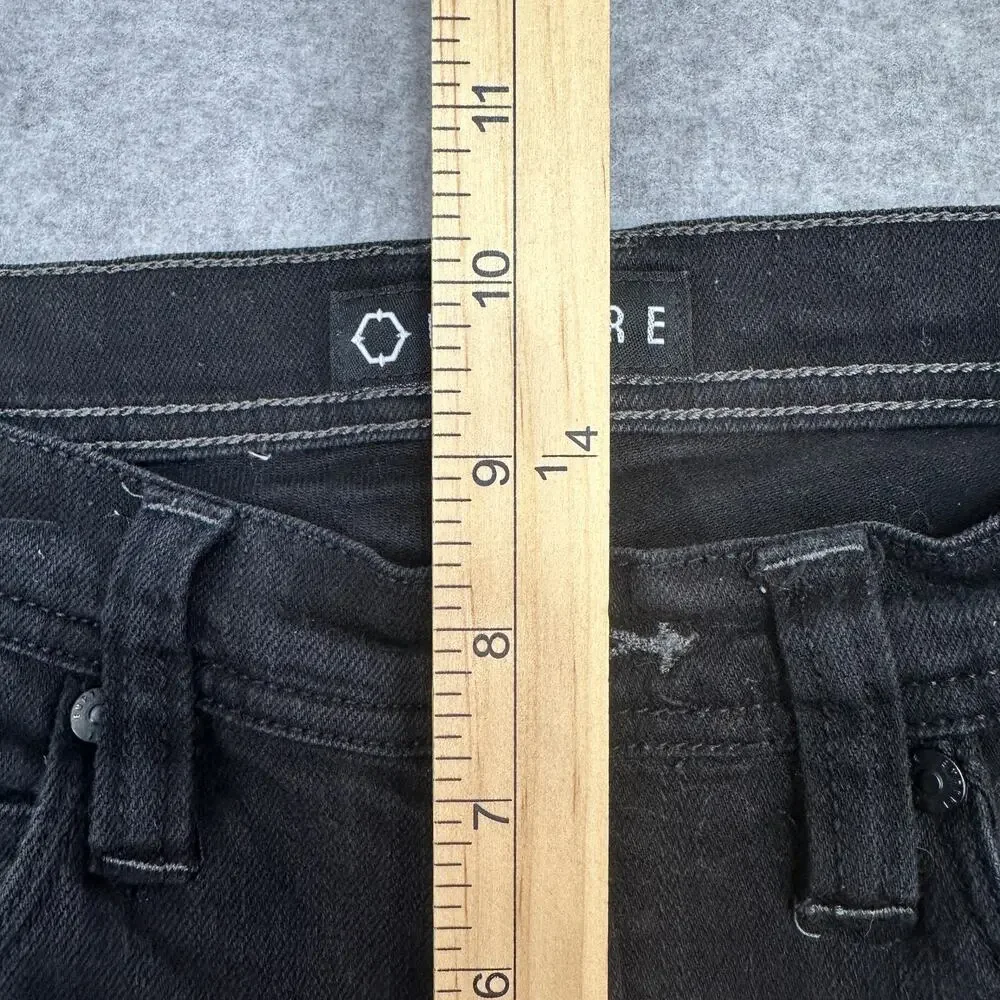 Empyre Skeletor Jeans Black Low Rise Mens 32 Slim Flare Minimal Skate Streetwear
